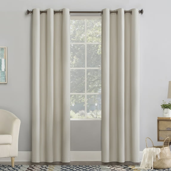 No. 918 Lindstrom Textured 40" x 63" Draft Shield Fleece Insulated Room Darkening Grommet Curtain Panel