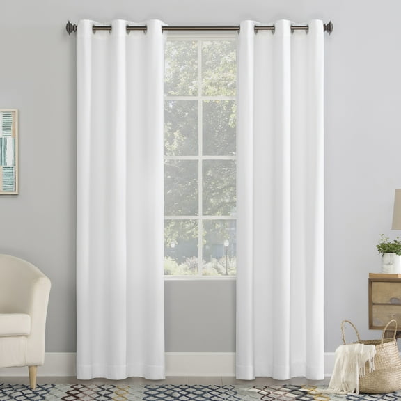 No. 918 Lindstrom Textured Draft Shield Fleece Insulated Room Darkening Grommet Curtain Panel