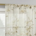 thumbnail image 1 of No. 918 Margot Botanical Print Sheer Rod Pocket Curtain Panel, 50"W X 63"L, Gold, 1 of 5