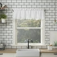 thumbnail image 1 of No. 918 Mariela Floral Trim Semi-Sheer Rod Pocket Kitchen Valance, 58" x 14" in White, 1 of 6