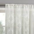 thumbnail image 1 of No. 918 Ravenna Embroidered Medallion Sheer Rod Pocket Curtain Panel, 50"W X 84"L, White, 1 of 7