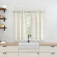 thumbnail image 1 of No. 918 Riverwood 2-Pack Floral Stripe Semi-Sheer Rod Pocket Kitchen Curtains, 54"W X 36"L, 1 of 8