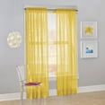 thumbnail image 1 of No. 918 Siren Voile Sheer Rod Pocket Curtain Panel, 59"x84", Lemon Yellow, 1 of 6