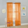 thumbnail image 1 of No. 918 Siren Voile Sheer Rod Pocket Curtain Panel, 59"x84", Orange, 1 of 6