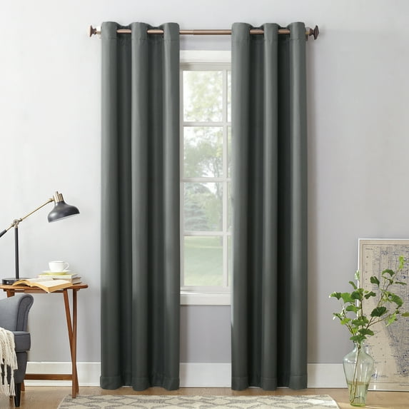 No. 918 Solid Print Grommet Semi-Sheer Curtain Panel, 48.0" x 84.0"