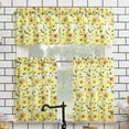 thumbnail image 1 of No. 918 Sunny Sunflower Print Semi-Sheer Rod Pocket Kitchen Curtains, 54 In X 24 In Yellow, 1 of 8