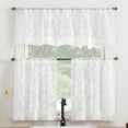 thumbnail image 1 of No. 918 Tina Geometric Clipped Semi-Sheer Rod Pocket Kitchen Curtains, 54"x36", 1 of 8