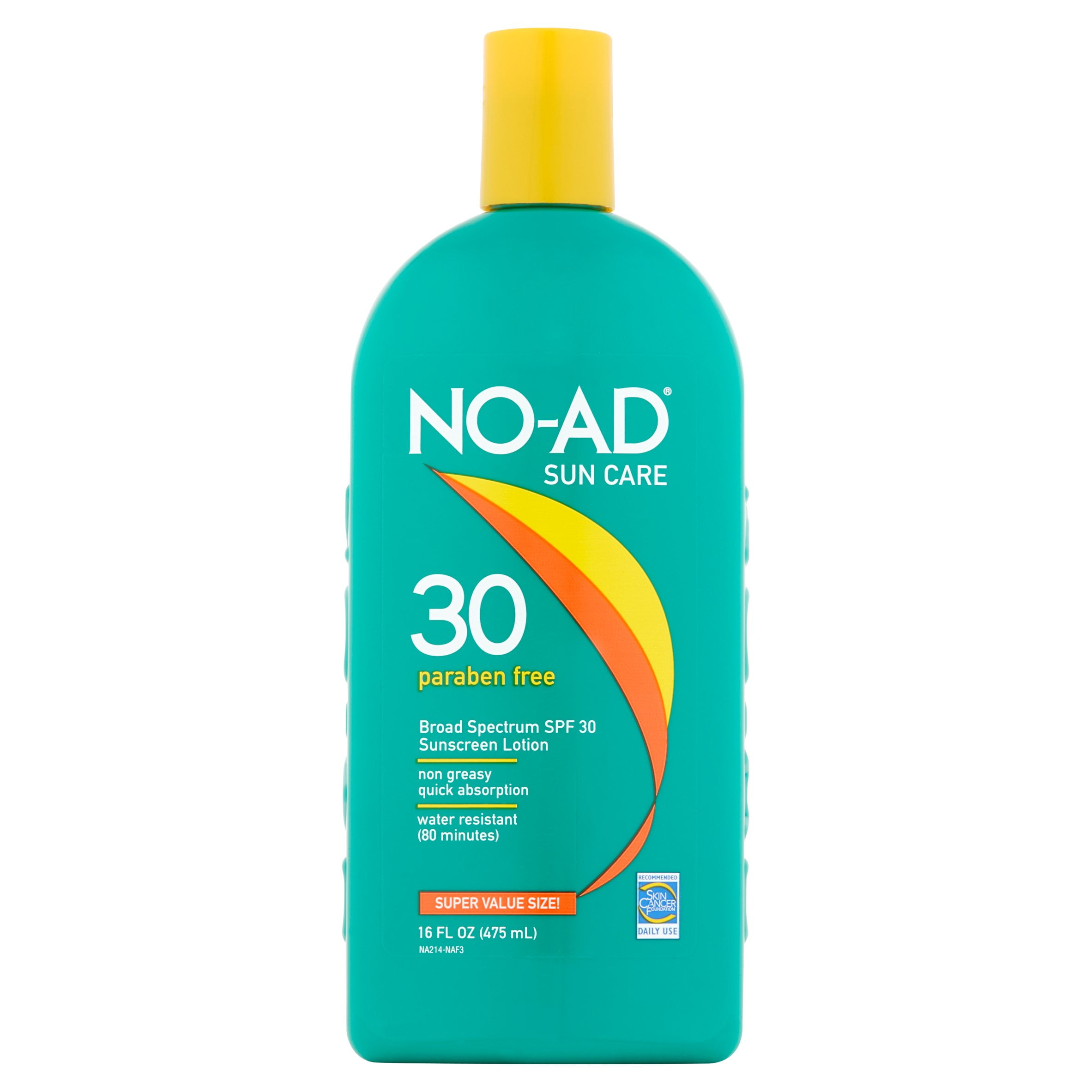 NoAd Everyday Sunscreen Lotion, Water Proof, Broad Spectrum SPF 30, 16