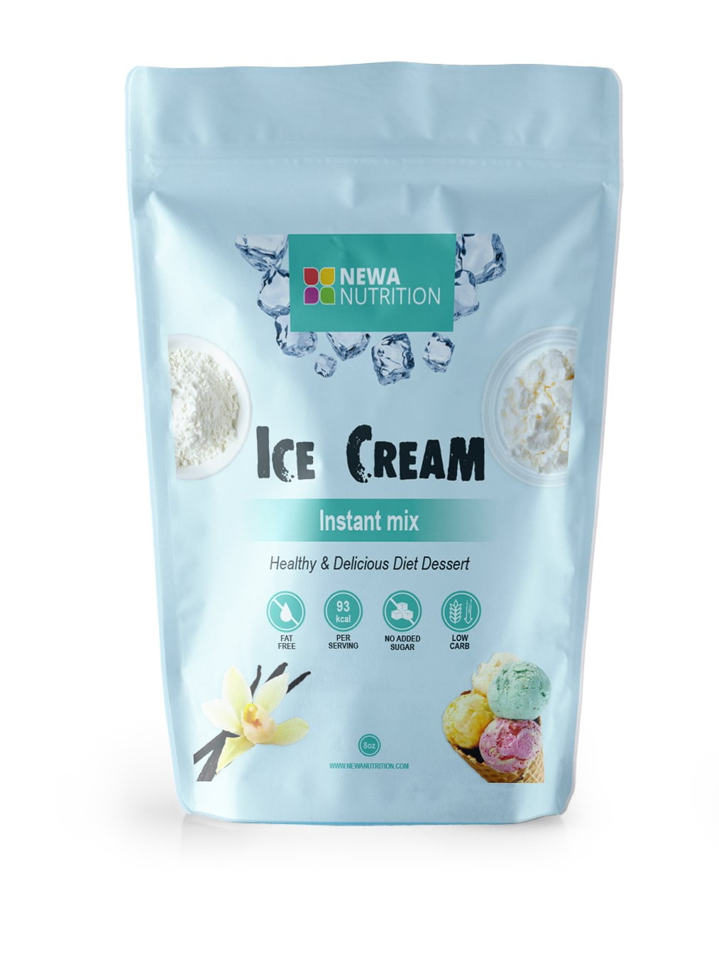 No Added Sugar Vanilla Ice Cream Mix Keto Diet Friendly, Low Carb and Natural