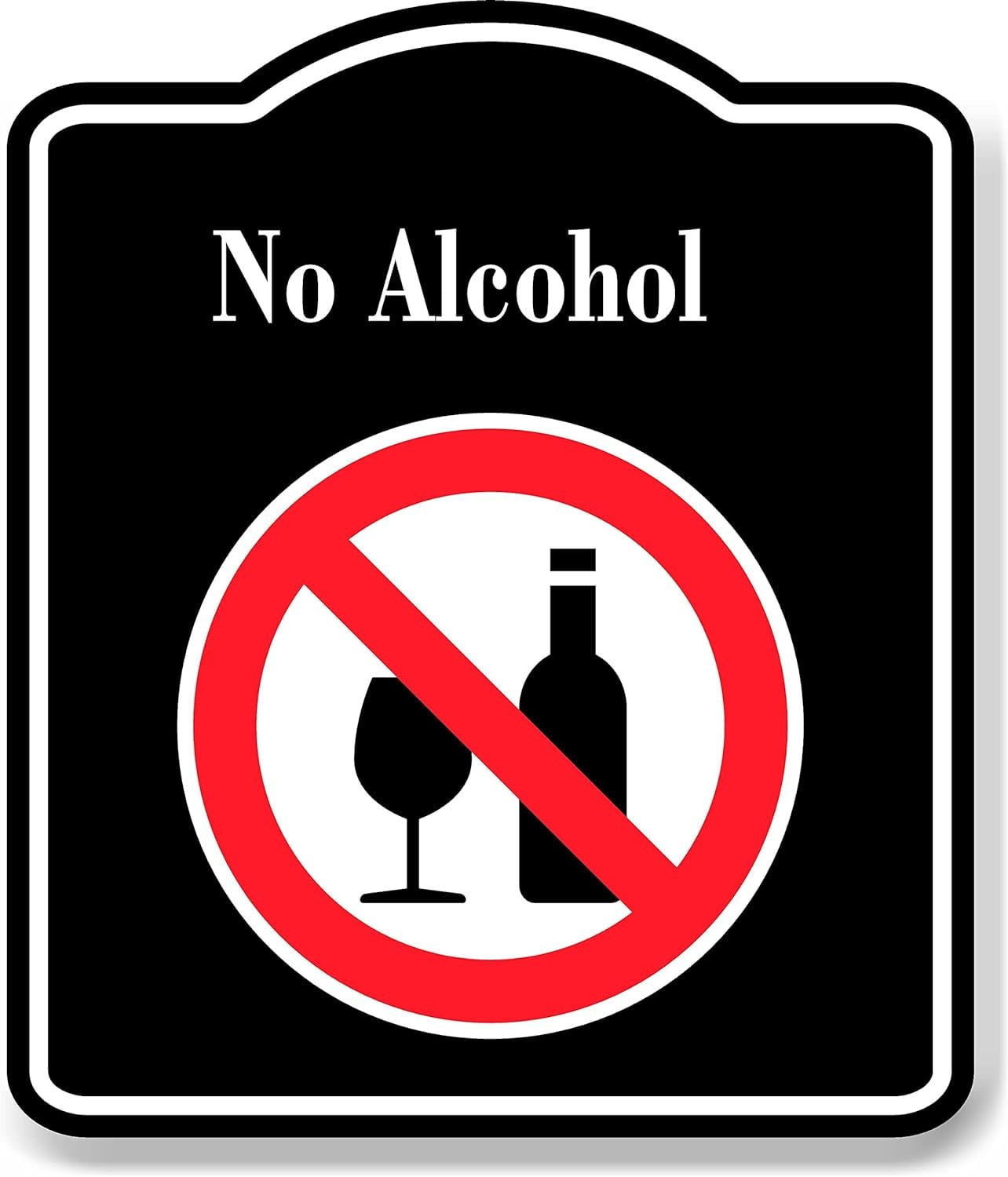 No Alcohol Symbol BLACK Aluminum Composite Sign 15 x18 Walmart no-alcohol-symbol-black-aluminum-composite-sign-15-x18-walmart
