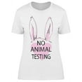 thumbnail image 1 of No Animal Testing T-Shirt Women -Image by Shutterstock, Female x-Large, 1 of 2