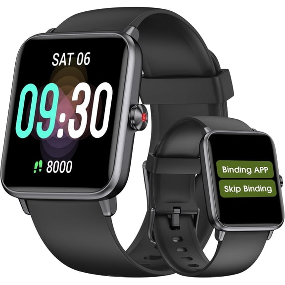 No App No Phone Senior Pedometer Watch IP68 Waterproof Fitness Tracker, User-Friendly Step Counter Calorie Heart Rate Sleep Monitor Stopwatch