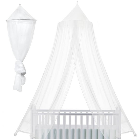 No-Assembly Mosquito Net, Single-Door Mosquito Net, Double-Person Dome-Shaped Mosquito Net Woolen Needle Colro:White Material:Plastic