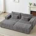 thumbnail image 1 of No Assembly Needed 87" Sectional - Fluffy Grey With Removable & Glee Chair Oversized Lounge Soothing, 1 of 5