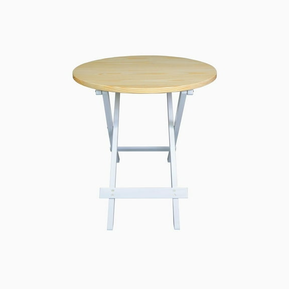 Casual Home 100% Solid Wood Round Folding Table