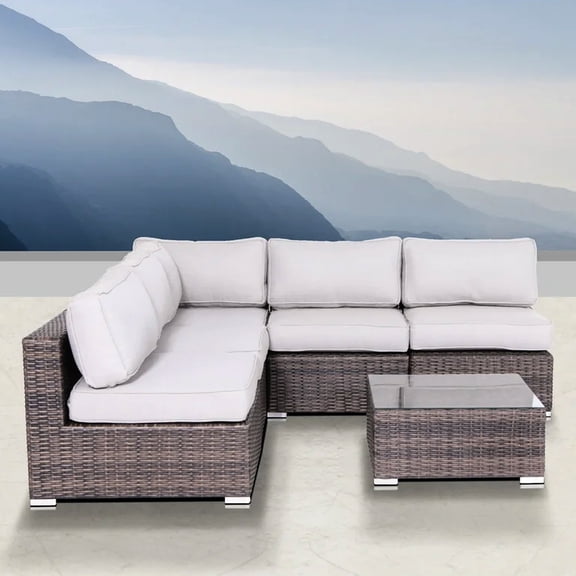 No Assembly Required 4 Seating With Comfy Cushions For Patio Stylish And Comfortable