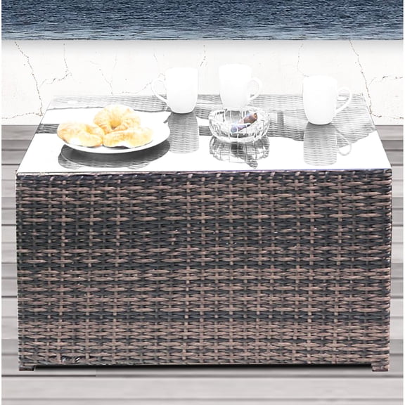 No - Assembly Required & Sleek Surface - Enjoy Gatherings on This Rectangular Fire Pit Table