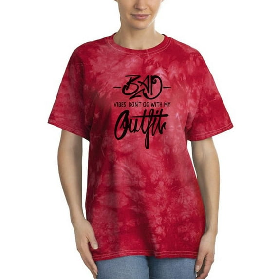 No Bad Vibes Tie Dye Crystal Women -Image by Shutterstock, Female XX-Large