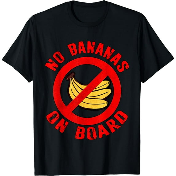 No Bananas on Board Boat Fishermen Superstition Funny T-Shirt