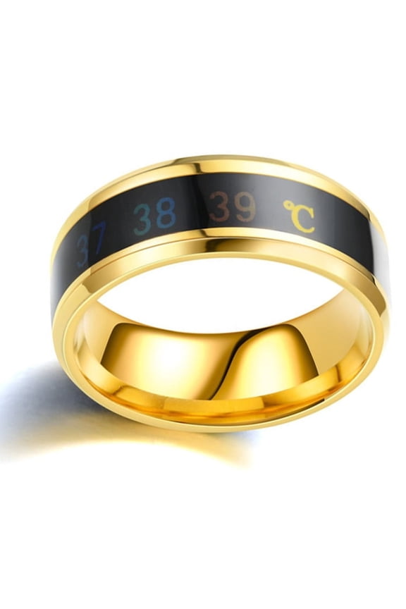 No Battery Needed Temperature Display Ring Accessory for Couples and Individuals