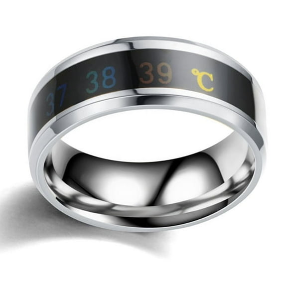 No Battery Needed Temperature Display Ring Accessory for Couples and Individuals