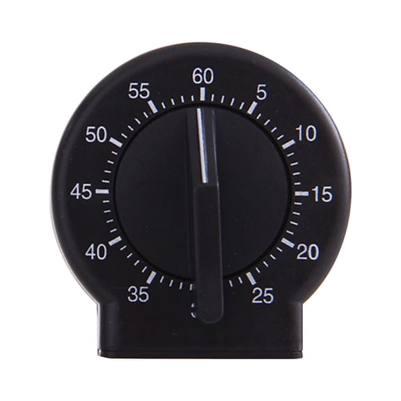 No Battery Required Timer Loud Sound Plastic Wide Usage 60 Minutes Cooking Timer Kitchen Supplies Black