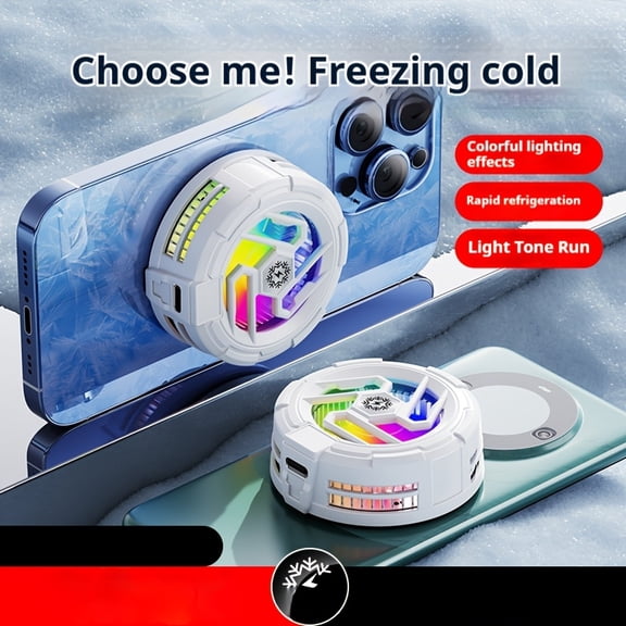 No Battery USB Powered Phone Cooler Ice Cooling Tech Fast Heat Dissipation USB-C Compact Portable Phone Radiator for All Phones Home Office