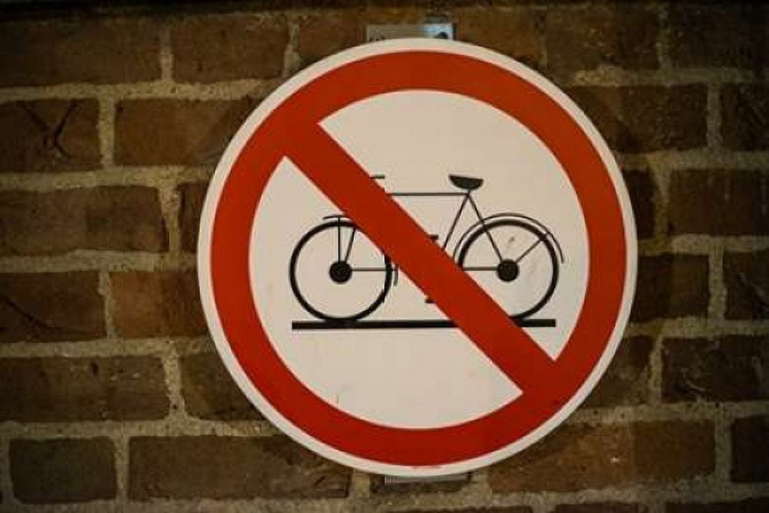 No Bicycles Allowed Canvas Art - Erin Berzel (12 x 18)