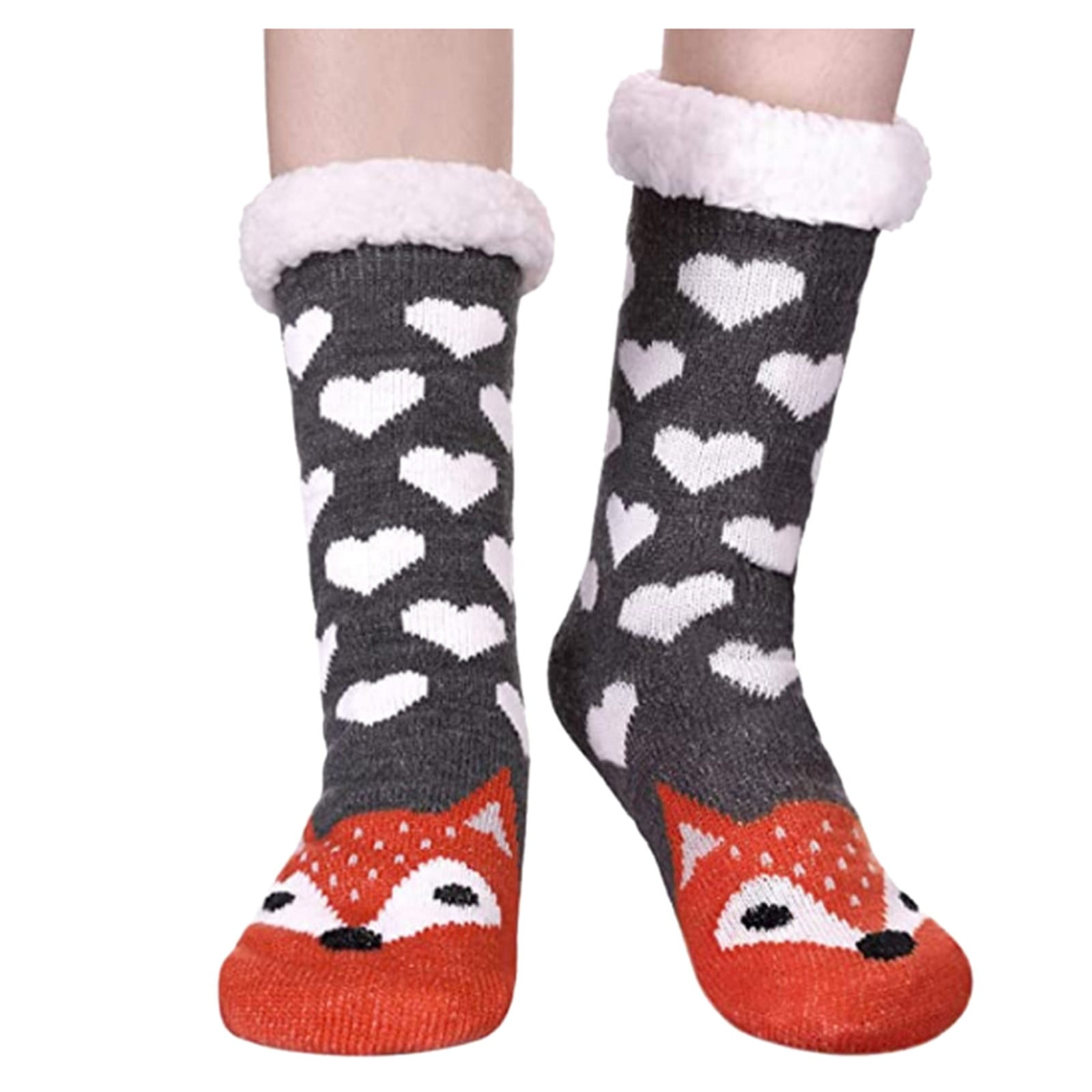No Blister Socks Women's Winter Super Soft Warm Fuzzy Lined Grippers
