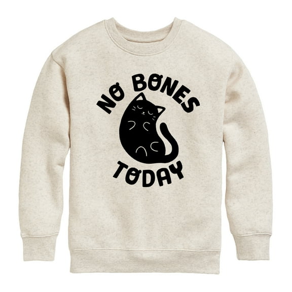 No Bones Today Melty Cat  - Toddler And Youth Crewneck Fleece Sweatshirt