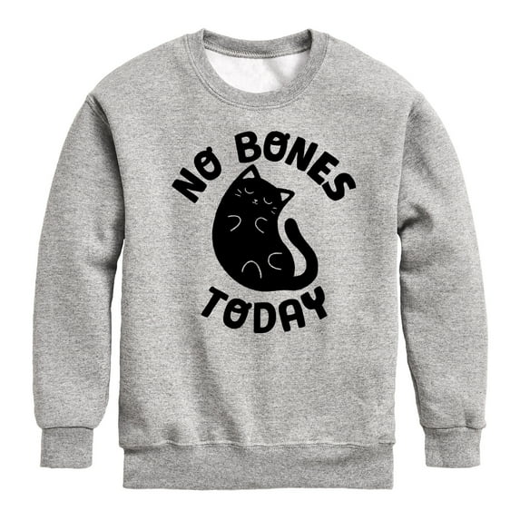 No Bones Today Melty Cat - Toddler And Youth Crewneck Fleece Sweatshirt