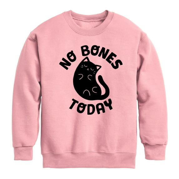 No Bones Today Melty Cat - Toddler And Youth Crewneck Fleece Sweatshirt