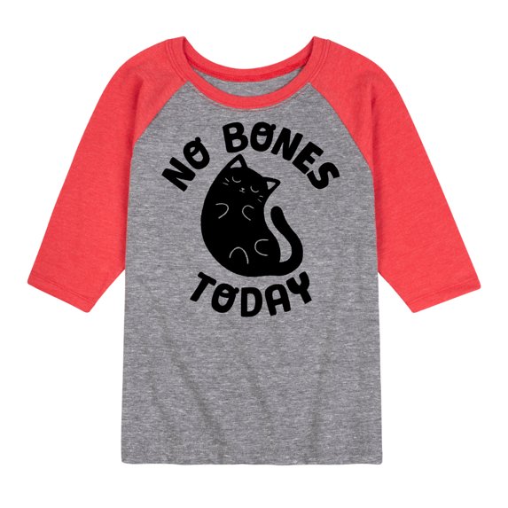 No Bones Today Melty Cat - Toddler And Youth Raglan Graphic T-Shirt