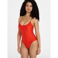 thumbnail image 1 of No Boundaries Essentials Scoop Neck One-Piece Swimsuit, Women’s XXS-XXL, 1 of 2