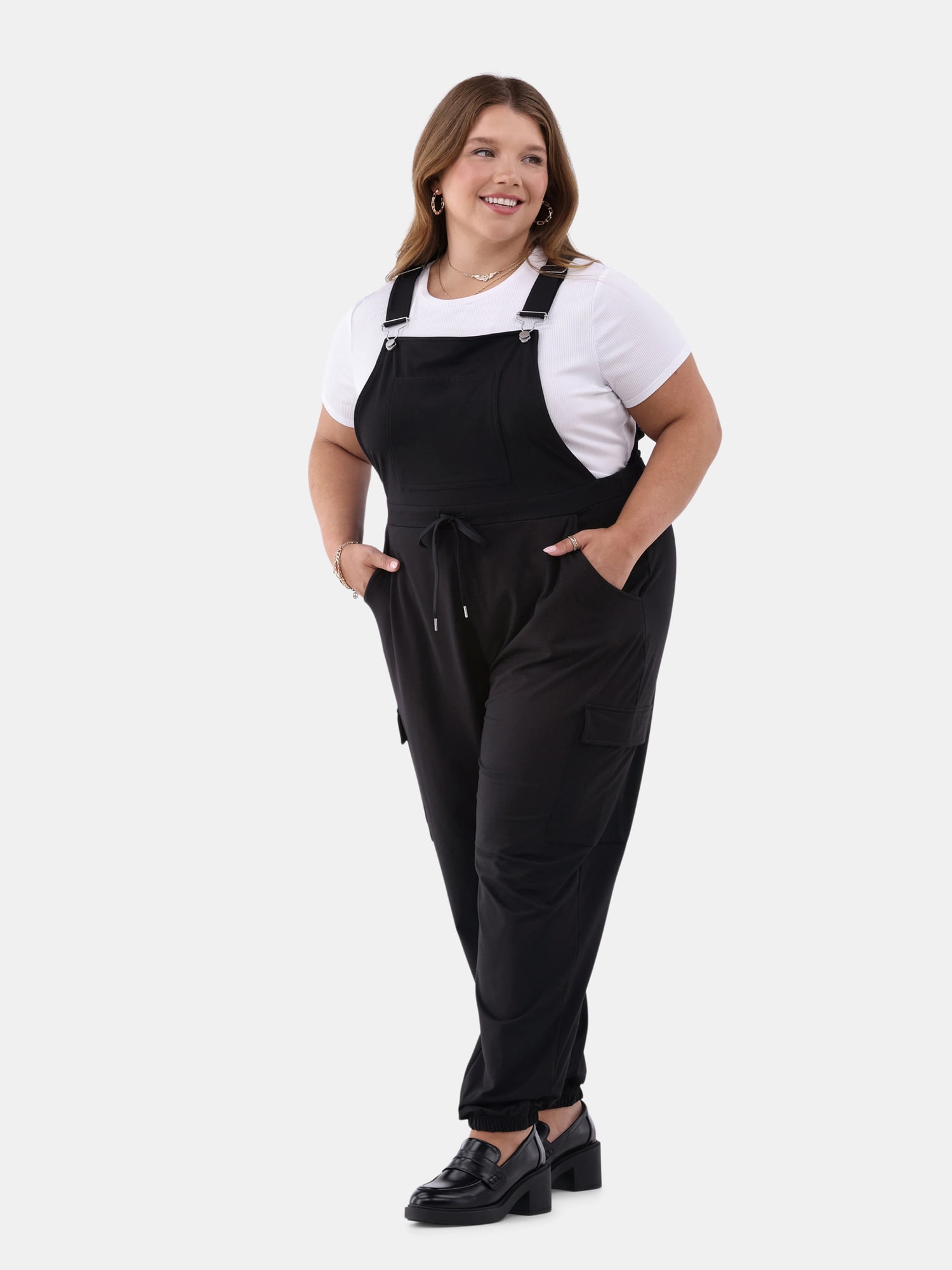 Plus Size Junior Clothing Stores No Boundaries Tee And Overalls