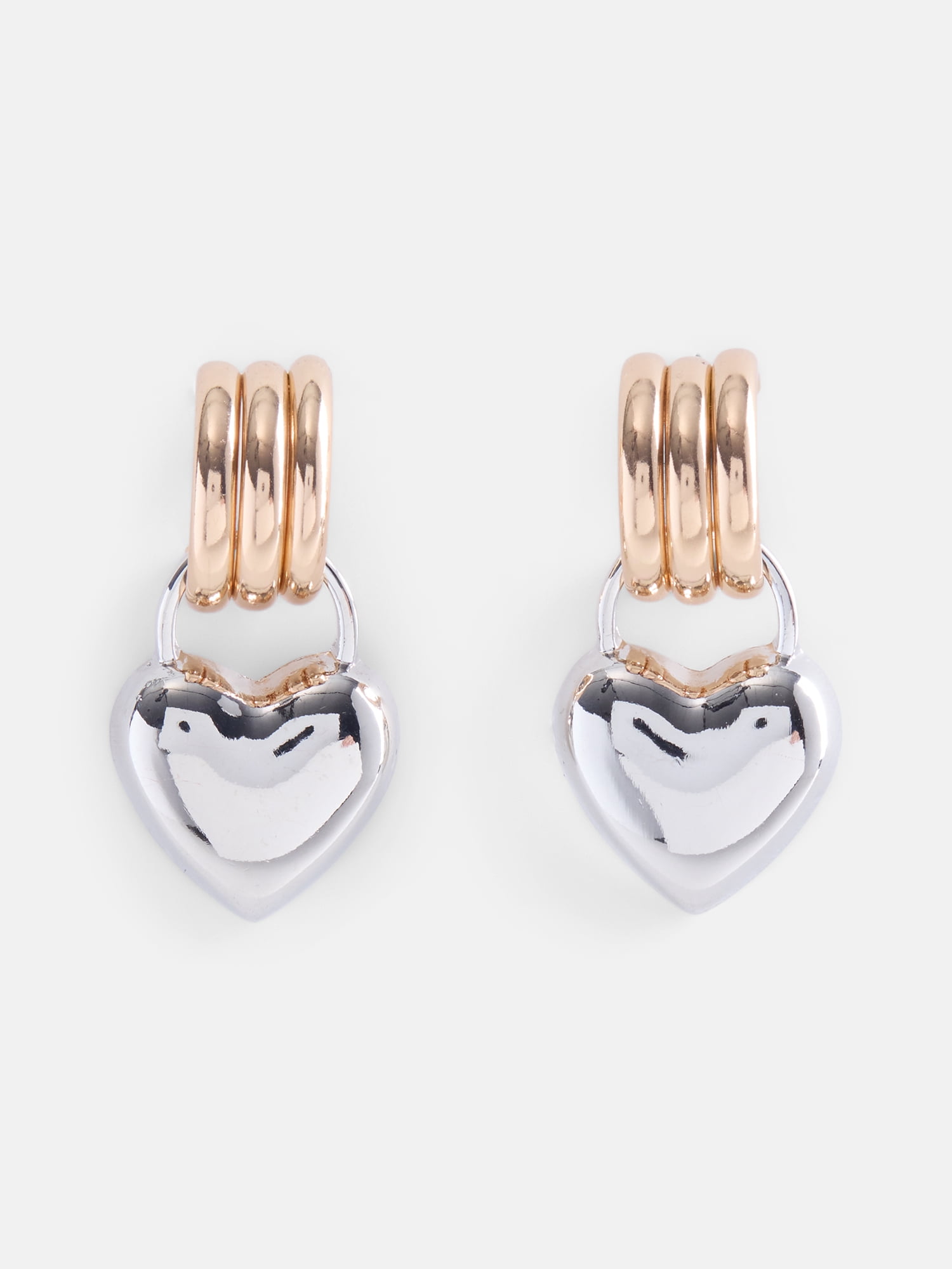 No Boundaries Hoop Heart Earrings, Women's