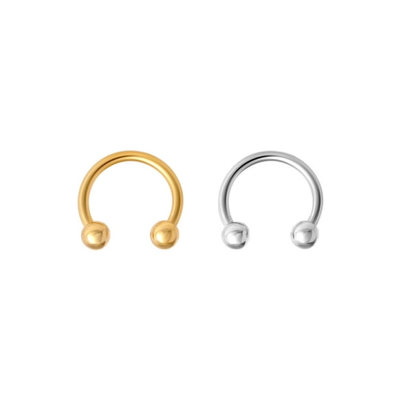 No Boundaries 16G Stainless Steel Septum Pack, 2 Pieces