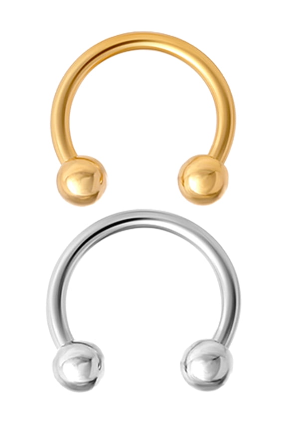 Women's 16G Stainless Steel Septum Pack, 2-Pieces, Women's