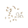 thumbnail image 1 of No Boundaries Women's Assorted Gold Tone and Crystal Studs and Hoop Earrings, 18 Piece Set, 1 of 3