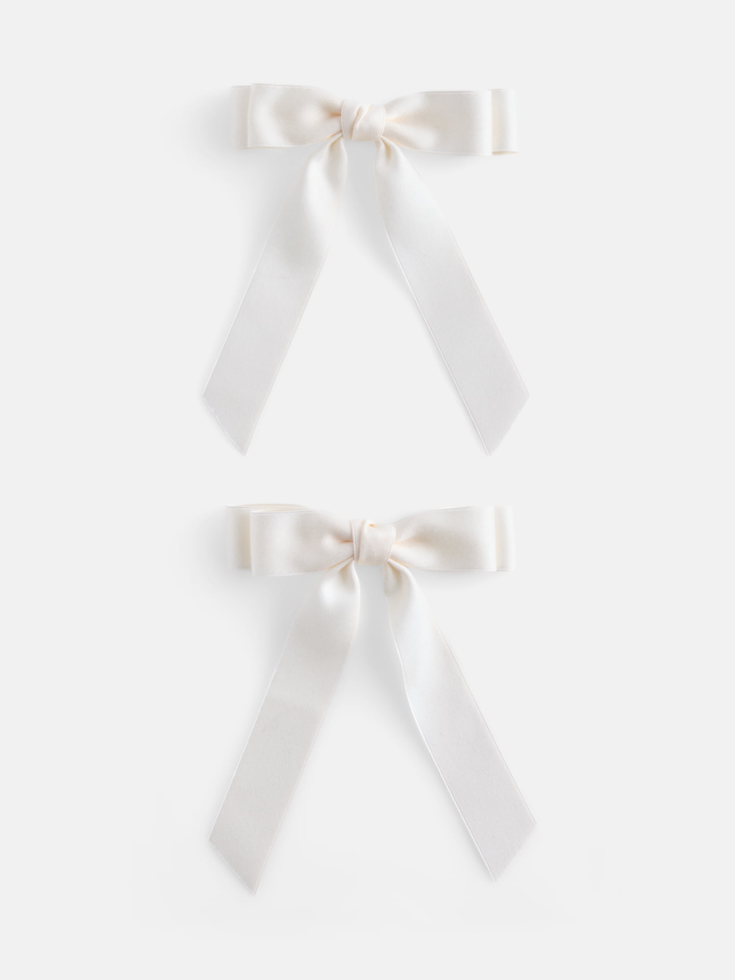 No Boundaries Bow Hair Clips, 2-Pack, Women's, Ivory
