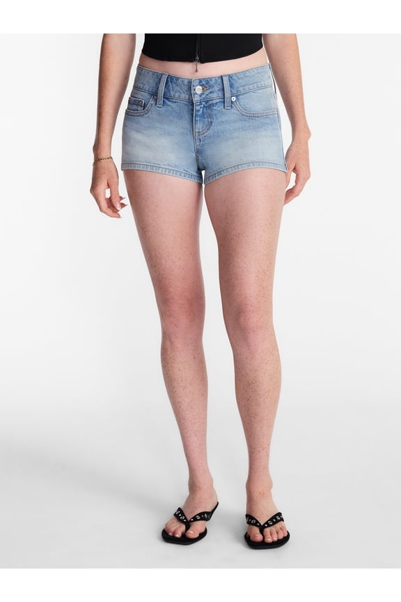 Low Rise Denim Shortie Shorts, 2'' Inseam, Women’s 00-20