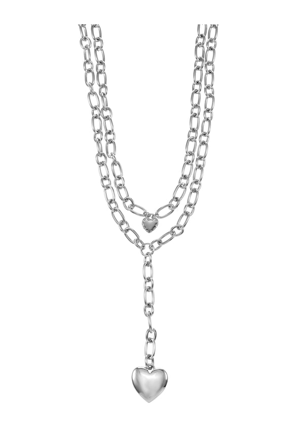 2pc Layered Heart Necklace Set