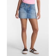 No Boundaries Three Button Mini Skort, Women's Sizes 00-20