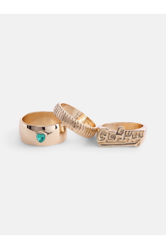 Gold-Tone Ring Set, 3-Piece, Women's, Size 8