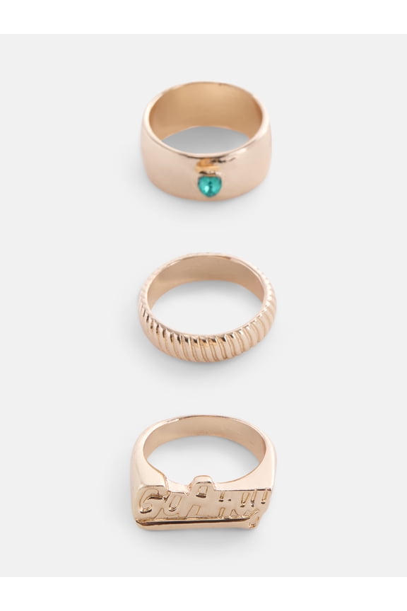 Gold-Tone Ring Set, 3-Piece, Women's, Size 8
