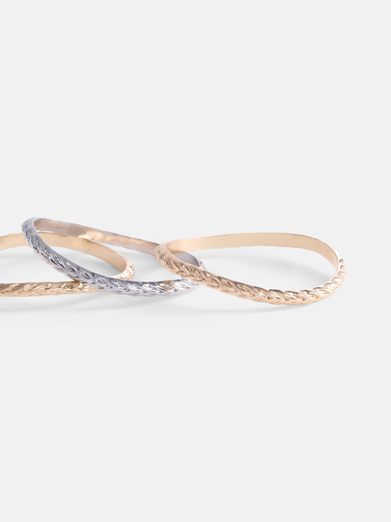 No Boundaries Wavy Bangle Bracelet Set, 3-Piece, Women's