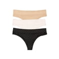 thumbnail image 1 of No Boundaries 3 pack Super Stretch Thong, 1 of 4