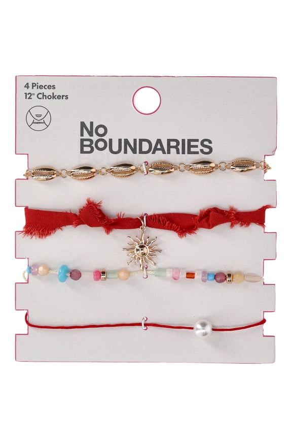 Women's Assorted Gold Tone Chokers, 4 Pack