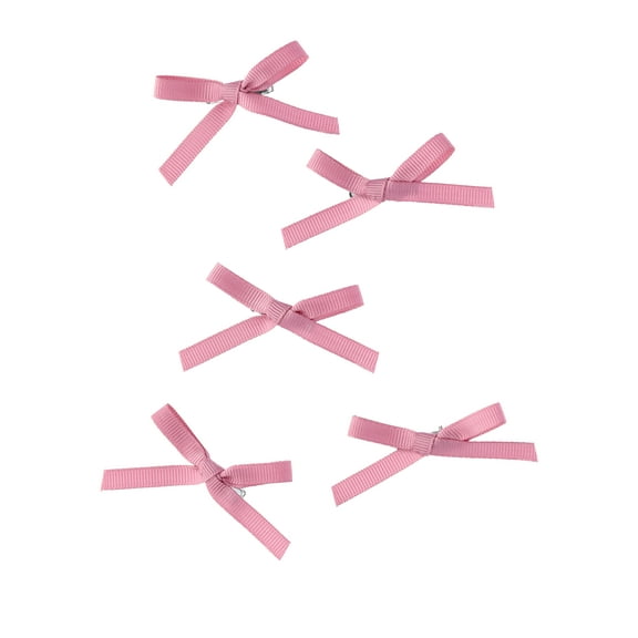 No Boundaries 5 Pack Grosgrain Ribbon Hair Clip, Purple