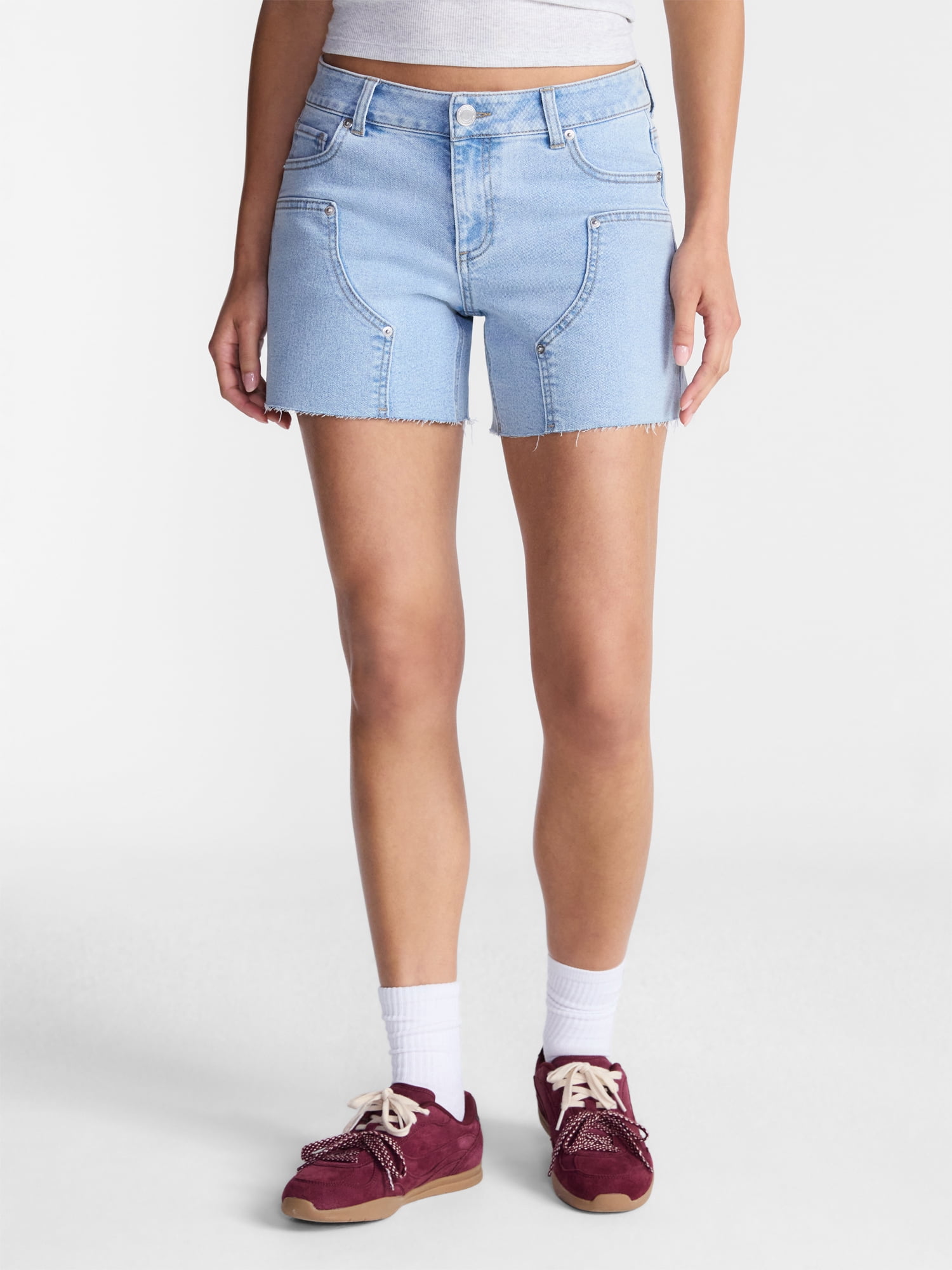 No Boundaries Relaxed Fit Shorts, 5" Inseam, Women's 00-20